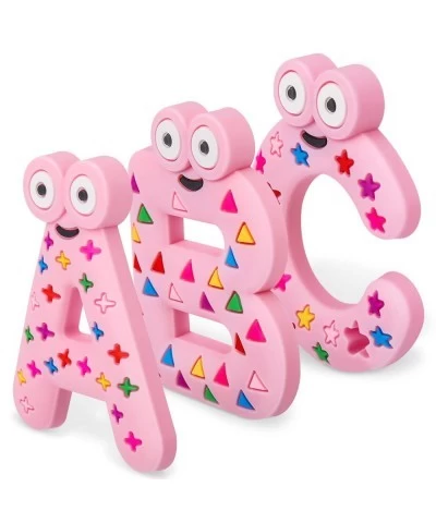 Baby Teething Toys for 0-6 Months 6-12 Months ABC Design Teethers BPA Free Silicone Baby Molar Teether Chew Toys Gift for Bab...