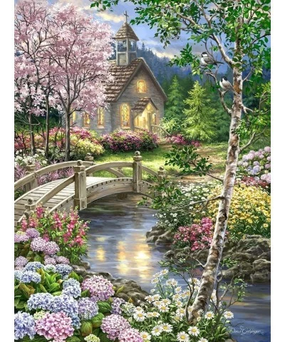 Springbok's 100 Piece Jigsaw Puzzle Spring Chapel - Made in USA $31.71 Jigsaw Puzzles