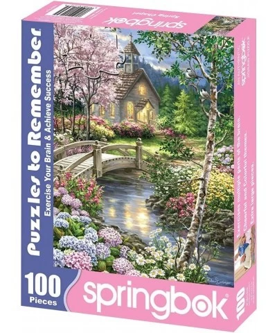 Springbok's 100 Piece Jigsaw Puzzle Spring Chapel - Made in USA $31.71 Jigsaw Puzzles