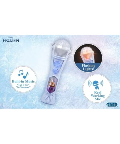 Disney Frozen 2 Karaoke Sing Along Microphone for Kids Built in Music Flashing Lights Pretend Mic Toys for Kids Karaoke Machi...