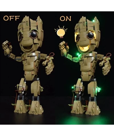 Led Light Kit for Lego I am Groot Collectible Building Kit Led Lighting Kit Blocks Light Set Compatible with Lego 76217 (Only...