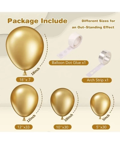 Metallic Gold Balloons Garlands Different Sizes 18/12/10/5 Inch for Graduation Birthday Wedding Baby Shower Party Decorations...