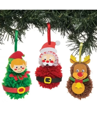 AR752 Christmas Pom Poms Ornament - Pack of 3 Creative Christmas Art and Craft Supplies for Kids to Make and Decorate $17.56 ...