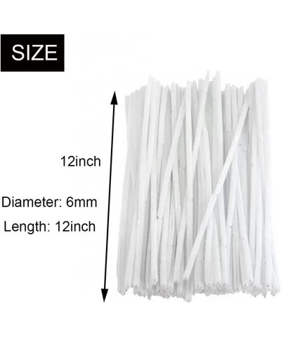 100Pcs White Pipe Cleaners Chenille Stem for DIY Crafts Arts Wedding Home Party Holiday Decoration 6 mm x 12 Inch $17.96 Craf...