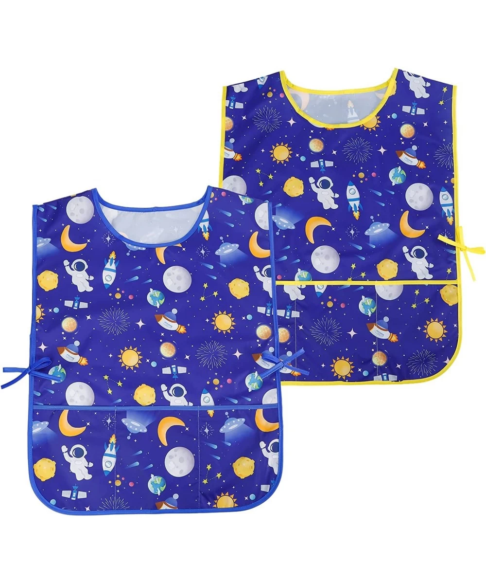 2PCS Kids Art Smocks with 3 Pockets Water-resistant Painting Aprons for Child 3-7 Years for Classroom Kitchen Crafts $16.52 K...