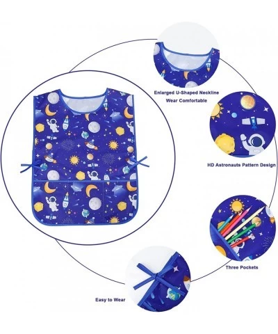 2PCS Kids Art Smocks with 3 Pockets Water-resistant Painting Aprons for Child 3-7 Years for Classroom Kitchen Crafts $16.52 K...