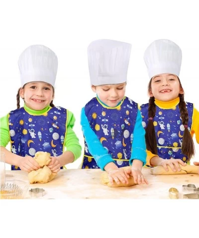 2PCS Kids Art Smocks with 3 Pockets Water-resistant Painting Aprons for Child 3-7 Years for Classroom Kitchen Crafts $16.52 K...