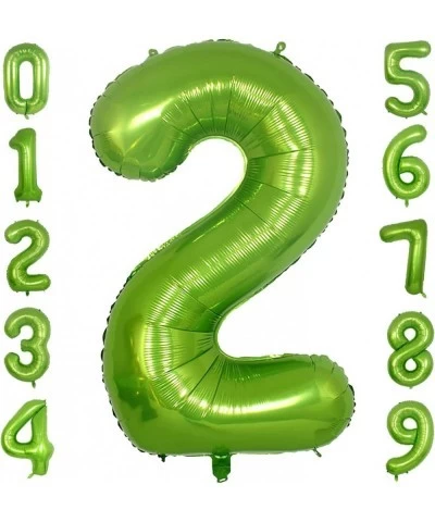 40 Inch Large Green Number 2 Balloons Alphabet Letter Mylar Foil Helium Big Number Balloons for Birthday Anniversary Party Gr...