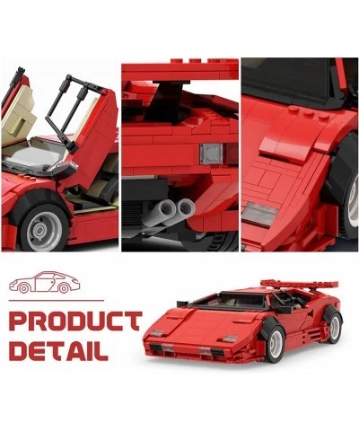 Supercar LP5000 QV Building Block Set Race Car Building Kit and Engineering Toys Building Project for Adults Collectible Mode...