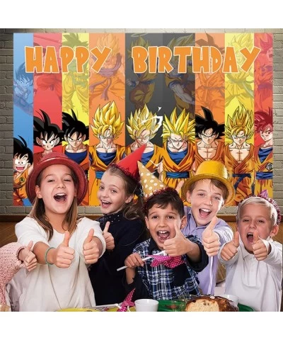 Dragon Theme Birthday Party Decorations - 5X3Ft Dragon Theme Happy Birthday Party Back drop for Anime Dragon Party Decoration...