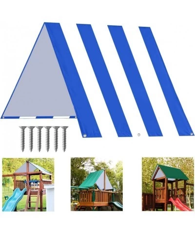 52"X90" Swing Set Replacement Tarp for Playgrounds Shade Screens (Blue/White) $43.83 Play Sets & Playground Equipment