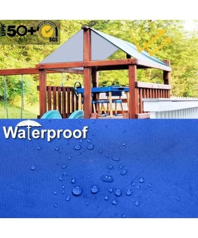 52"X90" Swing Set Replacement Tarp for Playgrounds Shade Screens (Blue/White) $43.83 Play Sets & Playground Equipment