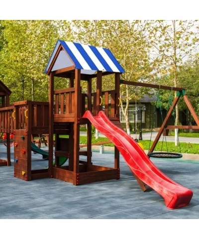 52"X90" Swing Set Replacement Tarp for Playgrounds Shade Screens (Blue/White) $43.83 Play Sets & Playground Equipment