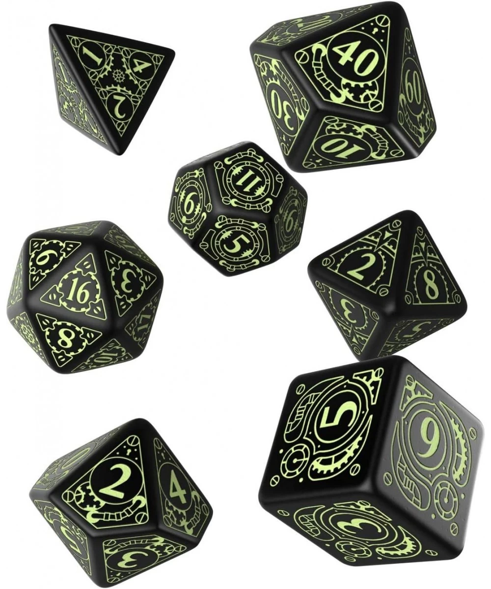 Steampunk Black & Glow-in-The-Dark Dice Set (7) $39.27 Game Accessories