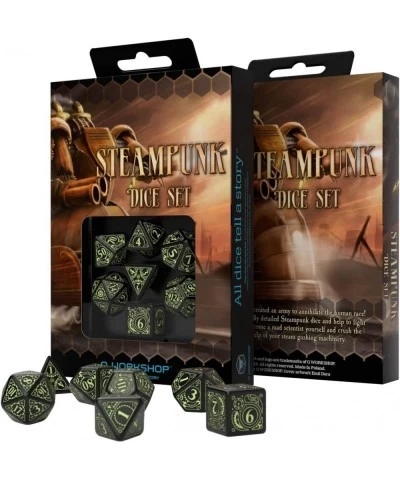 Steampunk Black & Glow-in-The-Dark Dice Set (7) $39.27 Game Accessories