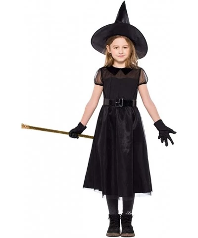 Girls Black Witch Costume Halloween Fancy Dress Up for Kids $35.36 Kids' Costumes