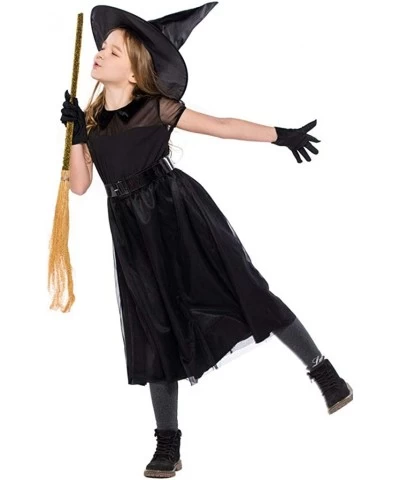 Girls Black Witch Costume Halloween Fancy Dress Up for Kids $35.36 Kids' Costumes