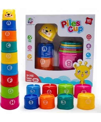 Stacking Cups Nesting and Stacking Cups Gift Colorful Educational Alphabets Numbers Building Joy Cups Toddler Fun Play Toys $...