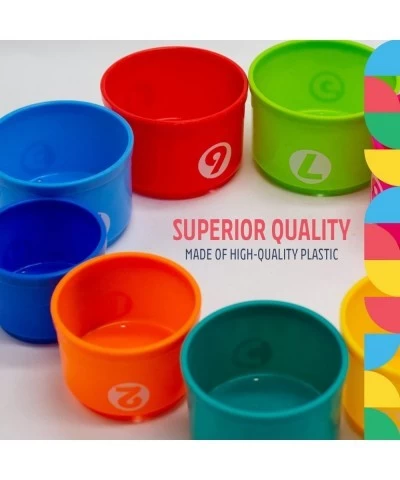 Stacking Cups Nesting and Stacking Cups Gift Colorful Educational Alphabets Numbers Building Joy Cups Toddler Fun Play Toys $...