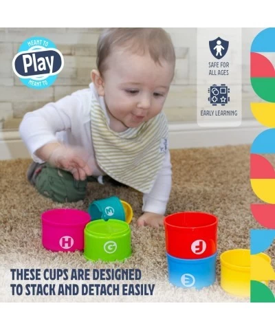 Stacking Cups Nesting and Stacking Cups Gift Colorful Educational Alphabets Numbers Building Joy Cups Toddler Fun Play Toys $...