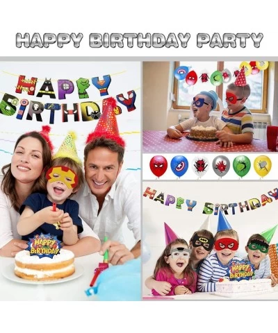 Happy Birthday Decoration Party Decoration Set 58 Pack Superhero Theme Birthday Party Supplies Included Happy Birthday Banner...