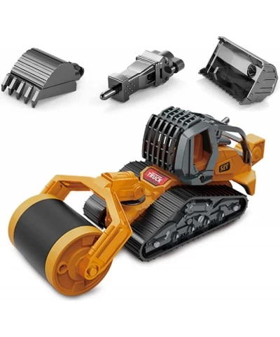 Construction Truck 4 in 1 Excavator with Metal Loader Shovel Roller Shovel and Impact Hammer Construction Vehicle Die-cast To...