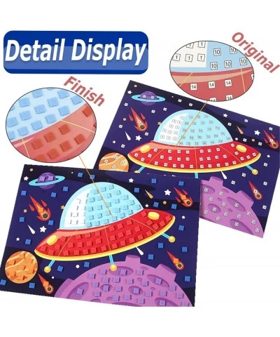 Mosaic Sticker Art Kits for Kids Foam Craft Stickers Mosaics Pictures DIY Sticker-by-Number Handmade Art Kits for Kids $25.76...