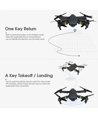 Drone with Camera for Adults and Kids 4K Two Cameras HD Wide Angle FPV Live Video RC Quadcopter Helicopter One Key Start Alti...