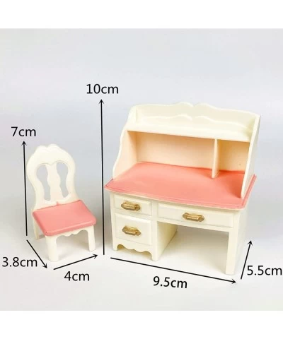 Dollhouse Miniatures Furniture Accessories Dollhouse Table Chairs High Simulation Doll Plastic Table Chairs Model DIY for Mic...