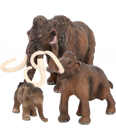 3PCS Figurines Mammoth Family Toys Realistic Ancient Elephant Figurines Model Cake Toppers Playset Eduactional Toys Party Pla...