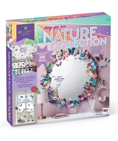 – Design Your Own Nature Collection – DIY Collage Arts & Crafts Kit – Personalize Your Wall Mirror Window Or Door with Dimens...