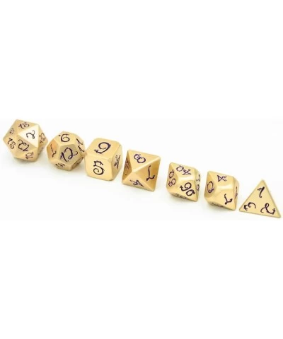 Metal Dice with Metal Box 7 PCs DND Dice Polyhedral Dice Set with Dragon Font for Role Playing Game Dungeons and Dragons D&D ...