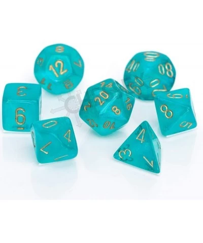 Polyhedral 7-Die Set - Borealis Teal/Gold with Luminary 27585 (CHX27585) Green $20.15 Game Accessories