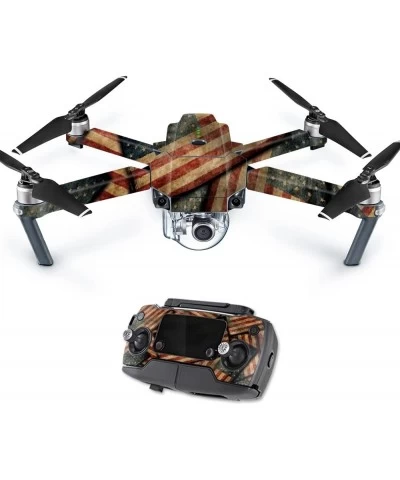 MightySkins Skin Compatible with DJI Mavic Pro Quadcopter Drone - Vintage American | Protective Durable and Unique Vinyl Deca...