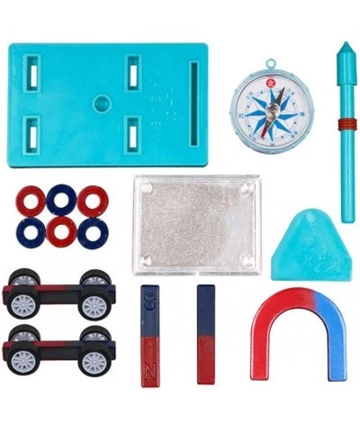 Physics Science Magnets Kit for Education Science Experiment Tools Children Science Bar Ring Horseshoe Compass Magnet Car Kit...