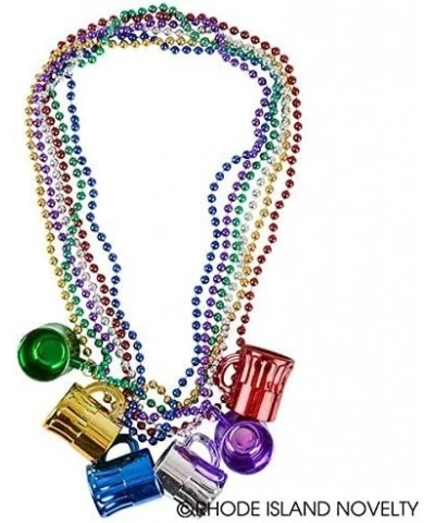 Mardi Gras Mug Shot Glass Beads 12 Necklaces $21.26 Kids' Dress-Up Accessories