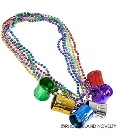 Mardi Gras Mug Shot Glass Beads 12 Necklaces $21.26 Kids' Dress-Up Accessories