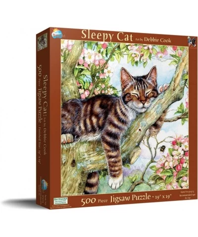 Sleepy Cat 500 pc Jigsaw Puzzle $32.72 Jigsaw Puzzles