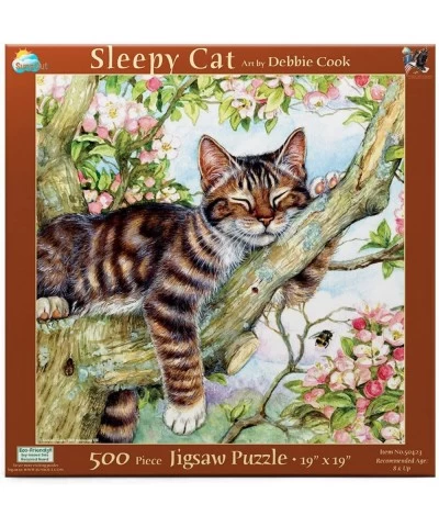 Sleepy Cat 500 pc Jigsaw Puzzle $32.72 Jigsaw Puzzles