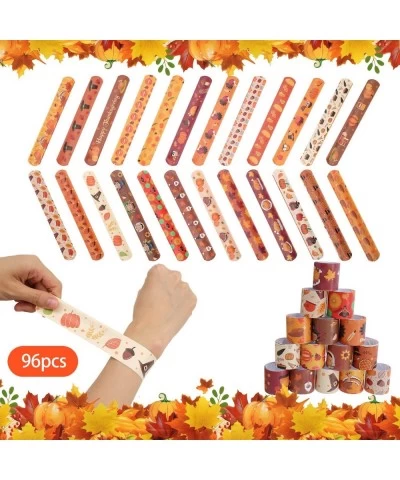 96PCS Thanksgiving Maple leaf Themed Slap Bracelets for Thanksgiving Party Favors Fall party Favors Birthday Party Favors Cla...