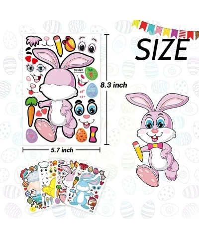 24 Easter Stickers for Kids Make Your Own Easter Eggs Bunny Stickers Easter Crafts for Kids Easter Games for Kids for Party F...