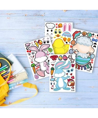 24 Easter Stickers for Kids Make Your Own Easter Eggs Bunny Stickers Easter Crafts for Kids Easter Games for Kids for Party F...