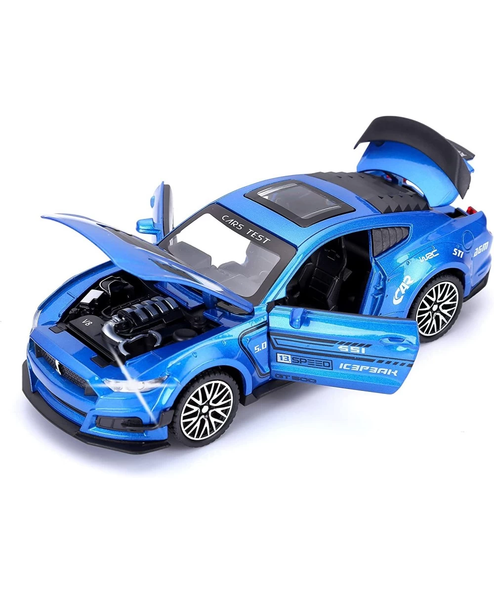 Diecast Cars for Boys GT500 Metal Model Cars Pull Back Toy Car with Sounds and Lights Toy Gifts for 3+ Years Old Kids(Blue) $...