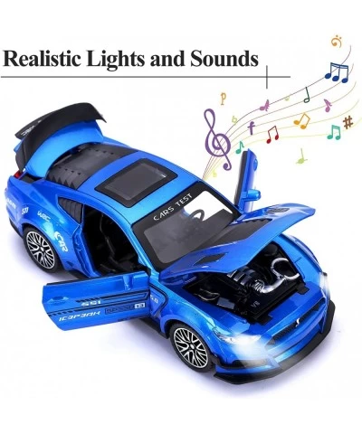 Diecast Cars for Boys GT500 Metal Model Cars Pull Back Toy Car with Sounds and Lights Toy Gifts for 3+ Years Old Kids(Blue) $...