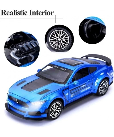 Diecast Cars for Boys GT500 Metal Model Cars Pull Back Toy Car with Sounds and Lights Toy Gifts for 3+ Years Old Kids(Blue) $...