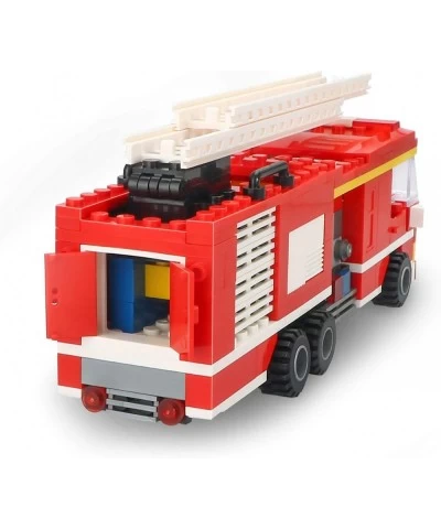 City Fire Ladder Truck Building Sets 219 Pieces Firetruck Model STEM Building Toys Fire Rescue Engine Firefighter Vehicles Bu...