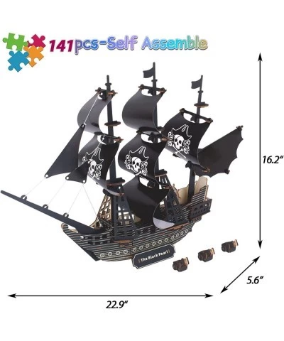 3D Wooden Puzzles for Adults and Kids Pirate Ship Wood Building Kits STEM Toys Crafts for Girls and Boys $26.81 3-D Puzzles