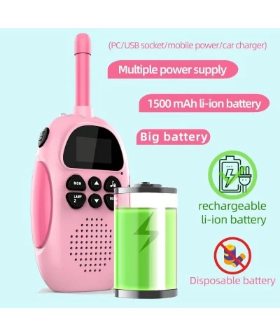 Walkie Talkies for Kids Rechargeable 1500Mah Long Range Walkie Talky for Boys Girls with 22 Channels 2 Way Radio and LCD Scre...