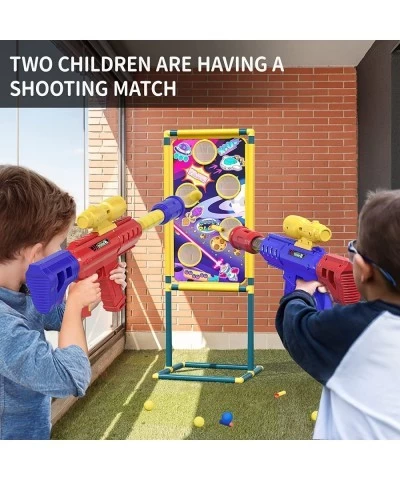 2 in 1 Shooting Game Toy for Kids 2pk Foam Ball Popper Air Guns with Shooting Target 24 Foam Balls 40 Foam Darts Indoor and O...