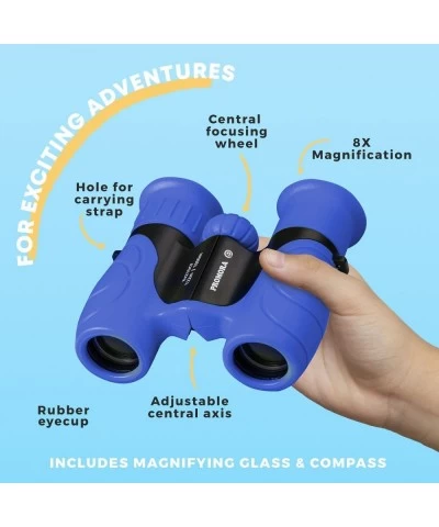 Binoculars for Kids Set with Magnifying Glass & Compass (Green)- Christmas Toys Kids Binoculars for 3-12 Years Boys and Girls...